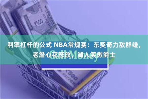 利率杠杆的公式 NBA常规赛：东契奇力敌群雄，老詹心花怒放，湖人笑傲爵士