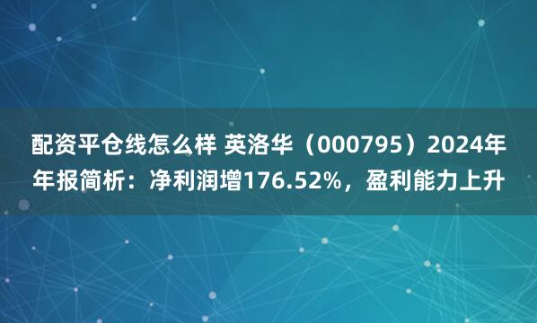 配资平仓线怎么样 英洛华（000795）2024年年报简析：净利润增176.52%，盈利能力上升