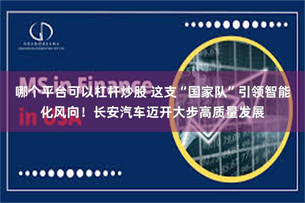 哪个平台可以杠杆炒股 这支“国家队”引领智能化风向！长安汽车迈开大步高质量发展